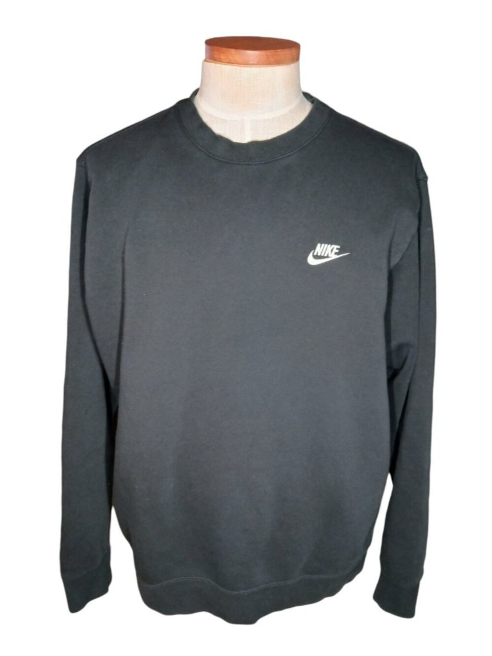 Nike Club Fleece Crewneck Sweatshirt Black BV2662-010 Mens XLT XL Tall